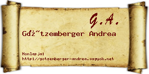 Götzemberger Andrea névjegykártya