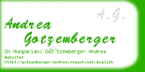 andrea gotzemberger business card